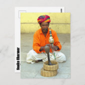 Slangenbezweerder in India Briefkaart (Voorkant / Achterkant)