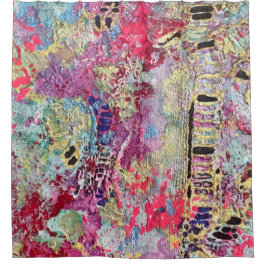 Slangenhuid Douche Gordijn Vet Levendig Kleurrijk