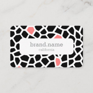 Slangenhuid Grijs Roze Mozaïek Patroon Modern Desi Visitekaartje