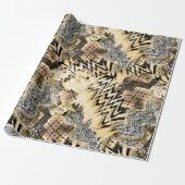 Slangenhuid, tijger cadeaupapier (Uitgerold)