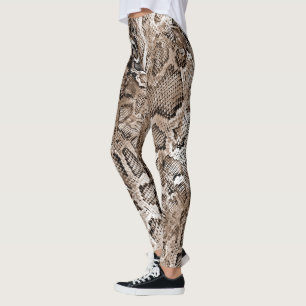 Slangenhuidpatroon leggings