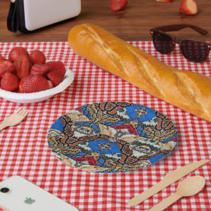 Slangenhuidpatroon Papieren Bordje