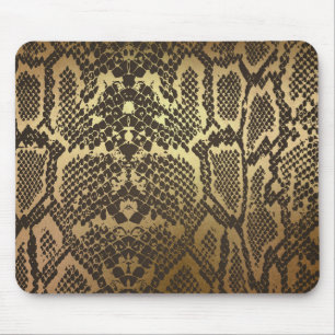 Slangenhuidprint Moderne glamour goud Muismat