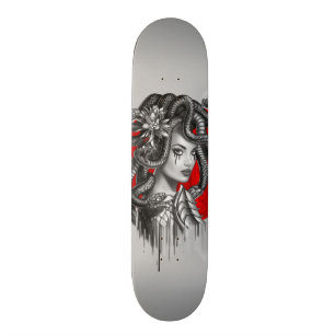 Slangenkop Meisje Medusa uit de Griekse Mythologie Skateboard