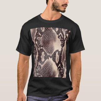Slangenleer: naadloze bruine textuur t-shirt