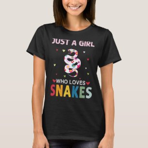 Slangenliefhebber Gewoon een meisje die van slange T-shirt