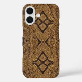 slangenpatroon met diamantrug iPhone 16 hoesje