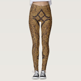 slangenpatroon met diamantrug leggings