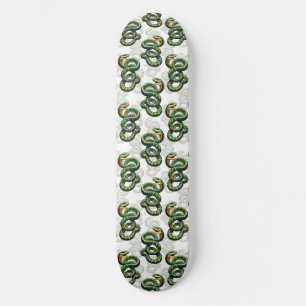 Slangenpatroonontwerp - Wit Skateboard