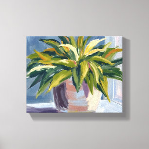 Slangenplant Geschilderde kamerplant Canvas Afdruk