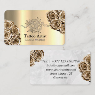 Slangentattoostudio Visitekaartje