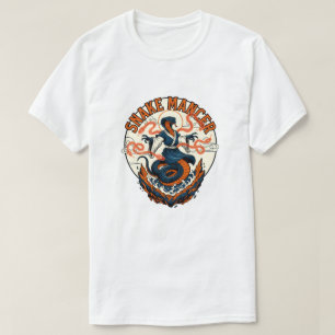 Slangenvrouw Mystieke Cobra Fantasy Kunstontwerp T-shirt