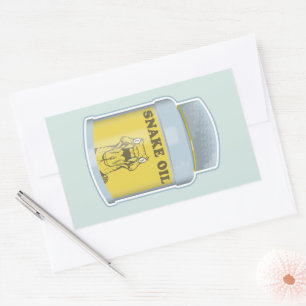 Slangolie alternatieve geneeskunde rechthoekige sticker