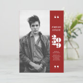 Slank Afstudeerder Afstuderen Aankondiging (Staand voorkant)