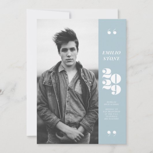 Slank Afstudeerder Afstuderen Aankondiging (Voorkant)