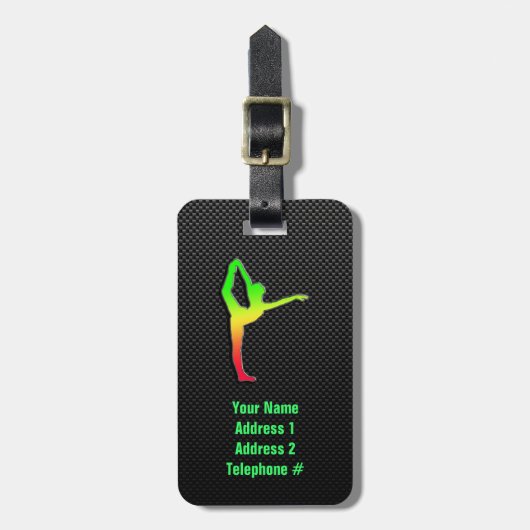 Slank ballet bagagelabel (Voorkant verticaal)