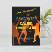 Slank Black Modern Tech Afstuderen Aankondiging (Staand voorkant)