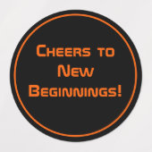 Slank Black Modern Tech Afstuderen Labels (Design 1)