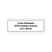 Slank Black Modern Tech Afstuderen Rubberstempel (Afrduk)