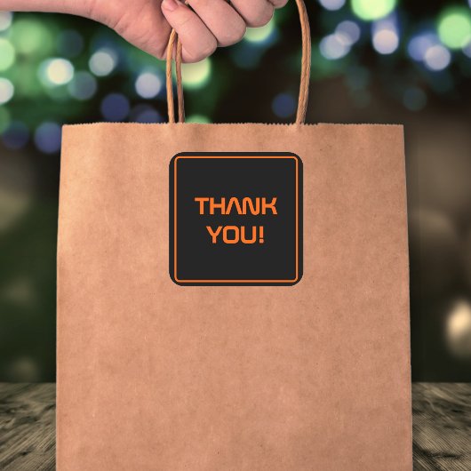 Slank Black Modern Tech Afstuderen Vierkante Sticker