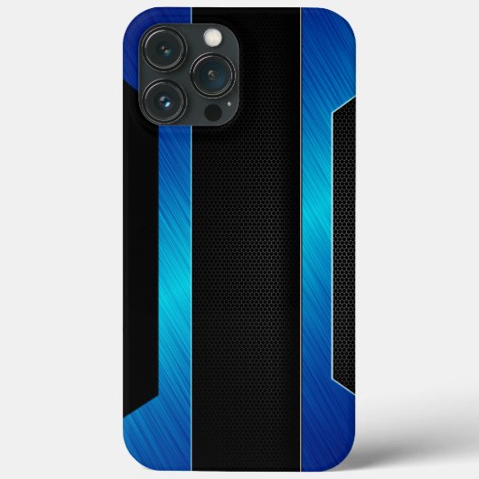 Slank blauw metaal Case-Mate iPhone case (Achterkant)