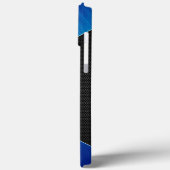 Slank blauw metaal Case-Mate iPhone case (Achterkant / Links)