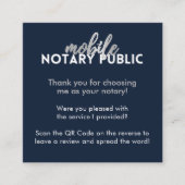 Slank Blue Silver Google Review QR Code Notaris Vierkante Visitekaartje (Voorkant)