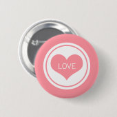 Slank Button, roze Ronde Button 5,7 Cm (Voorkant /achterkant)