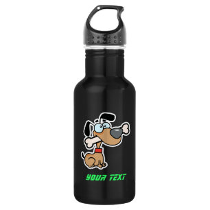 Slank Cartoon Dog Waterfles