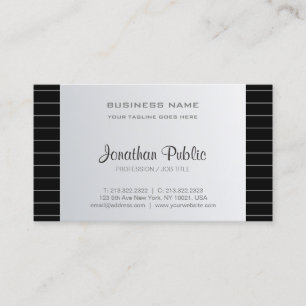 Slank creatief ontwerp Corporate Silver Look Moder Visitekaartje