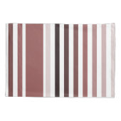 Slank, dikke strepen met naam in Rosy Brown Kussensloop (Achterkant)