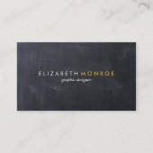 Slank Eenvoudig Modern Chalkboard Visitekaartje (Voorkant)