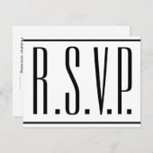 Slank, elegant evenement "R.S.V.P." Kaart (Voorkant / Achterkant)