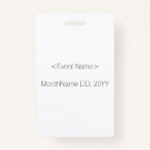 Slank "GEBEURTENISPLANNER"-badge Badge (Achterkant)