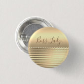 Slank Gold Boss Lady Ronde Button 3,2 Cm (Voorkant /achterkant)