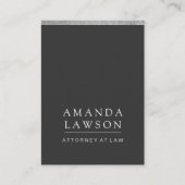 Slank grijs (afspraak) / Zilver Glitter Trim Afsprakenkaartje (Voorkant)