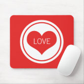 Slank hart Mousepad, rood Muismat (Met muis)