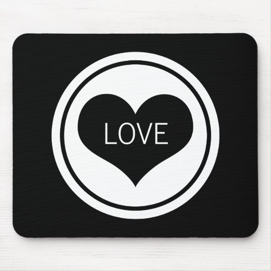 Slank hart Mousepad, zwart en wit Muismat (Voorkant)