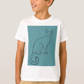 Slank kat schetsen t-shirt (Voorkant)