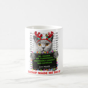 Slank kerstfeest voor katten van mam Kat Papa Cat  Koffiemok