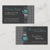 Slank Metallic Silver Black met Logo Visitekaartje (Voorkant / Achterkant)