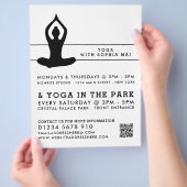 Slank modern Yoga Class Adverteren brochure (Hand)