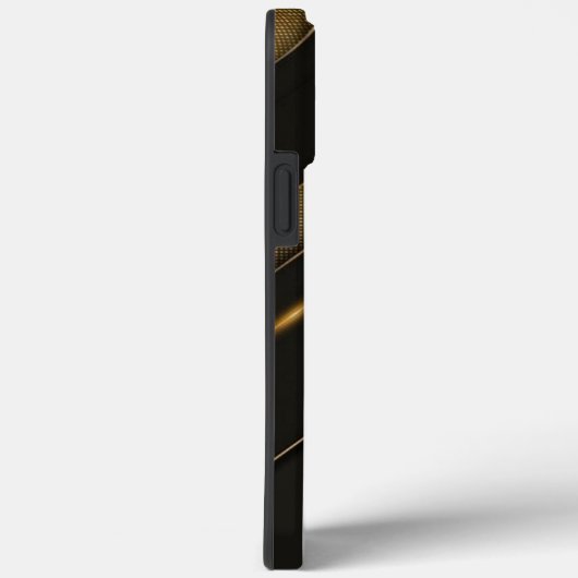 Slank Monogrammen Black en Gold Chevron Case-Mate iPhone Case (Achterkant / Rechts)