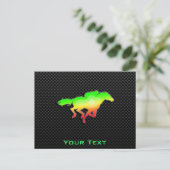 Slank paardenraces briefkaart (Staand voorkant)