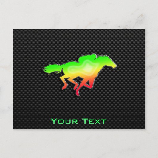 Slank paardenraces briefkaart (Voorkant)