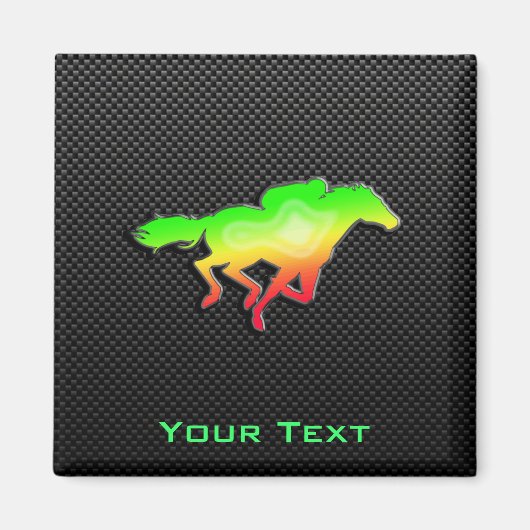 Slank paardenraces magneet (Voorkant)