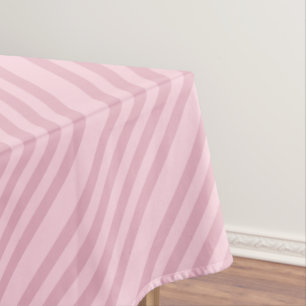 Slank roze diagonaal gestreept tafelkleed