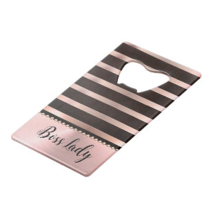 Slank roze staffelaar kredietkaart flessenopener