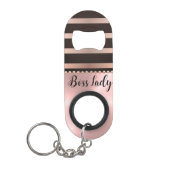 Slank roze staffelaar mini flessenopener (Voorkant)