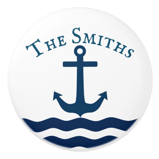 Slank, standaard anker keramische knop (Voorkant)